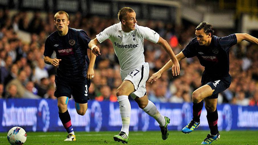 Harry Kane playing for Spurs against Hearts in 2011