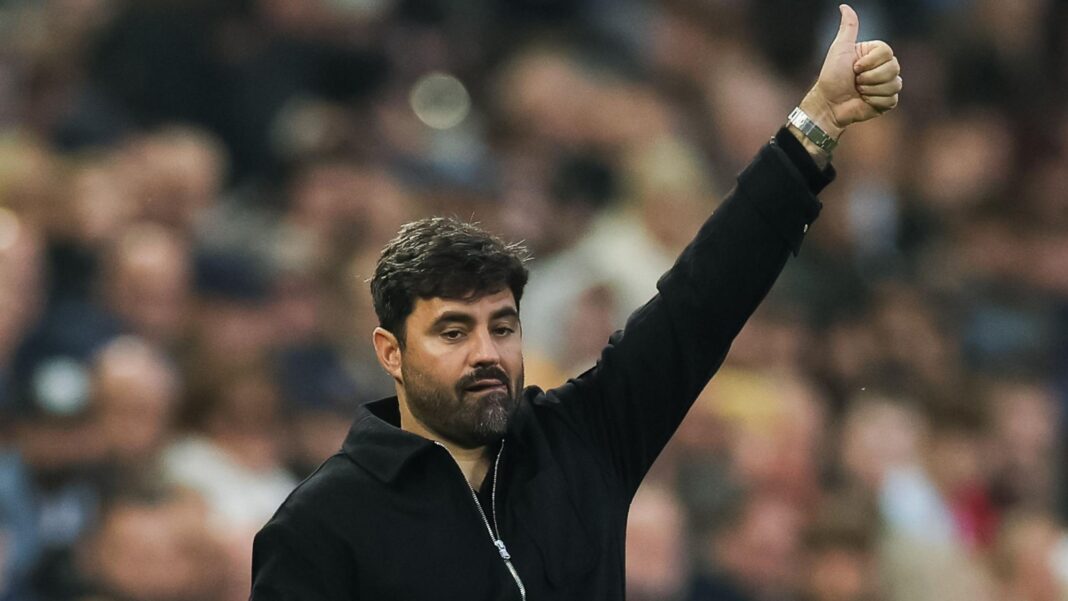 Matos moves aside to give players the plaudits Vitor Matos gives a thumbs-up gesture during Swansea's win over Blackburn