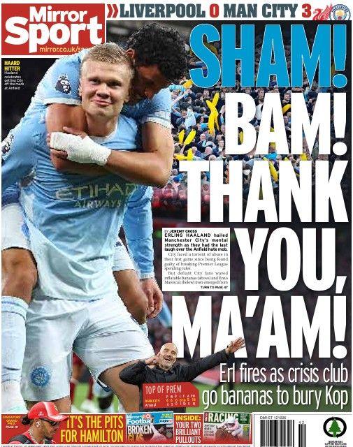 Daily Mirror back page