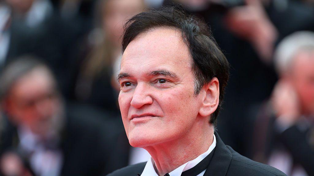 Quentin Tarantino wears a tuxedo at a film premiere in May 2025.