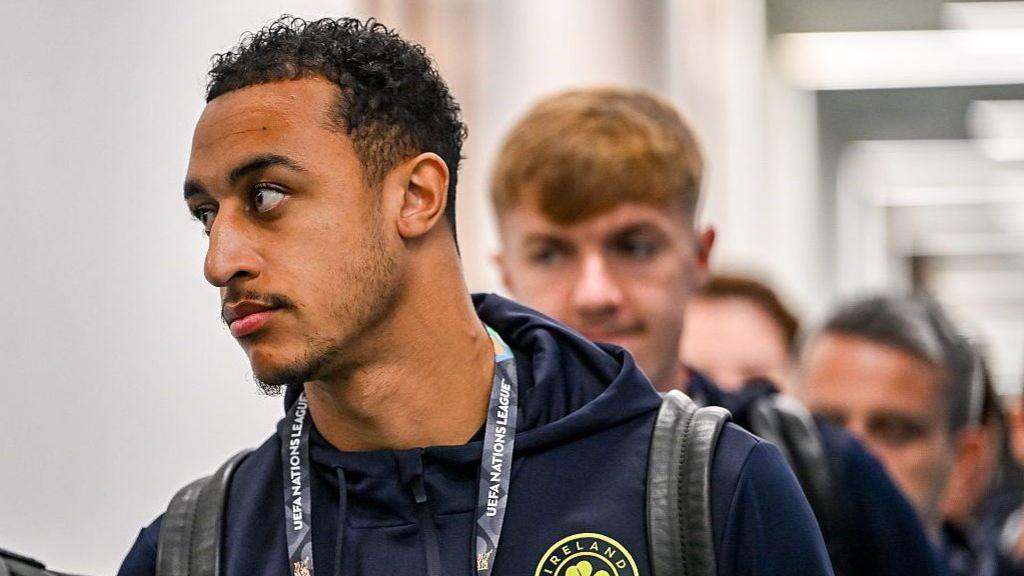 Adam Idah while on Republic of Ireland duty