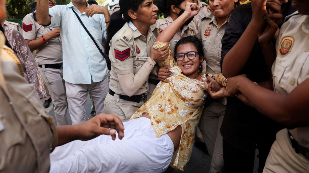 Meet India’s feisty Gen Z protester who is taking on Modi Neha Bora, National President of the All India Students' Association (AISA), reacts as she is detained by police during a protest against alleged assault on female protestors and journalists by Delhi Police and demanding resignation of chief election commissioner Gyanesh Kumar in New Delhi, India, October 4, 2026. REUTERS/Bhawika Chhabra