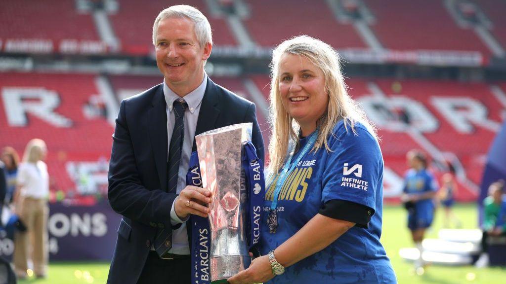 Paul Green during his time at Chelsea with Emma Hayes
