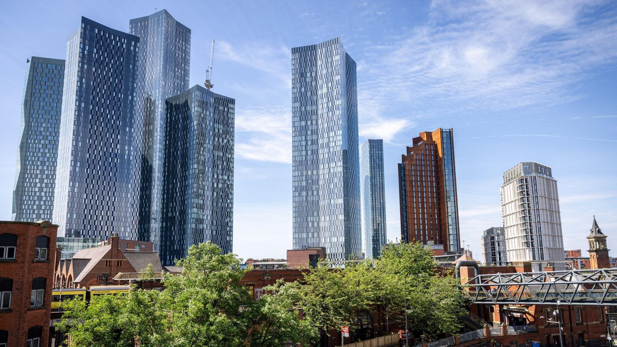 File photo dated 22/06/26 of a view of the skyline in Manchester City Centre.