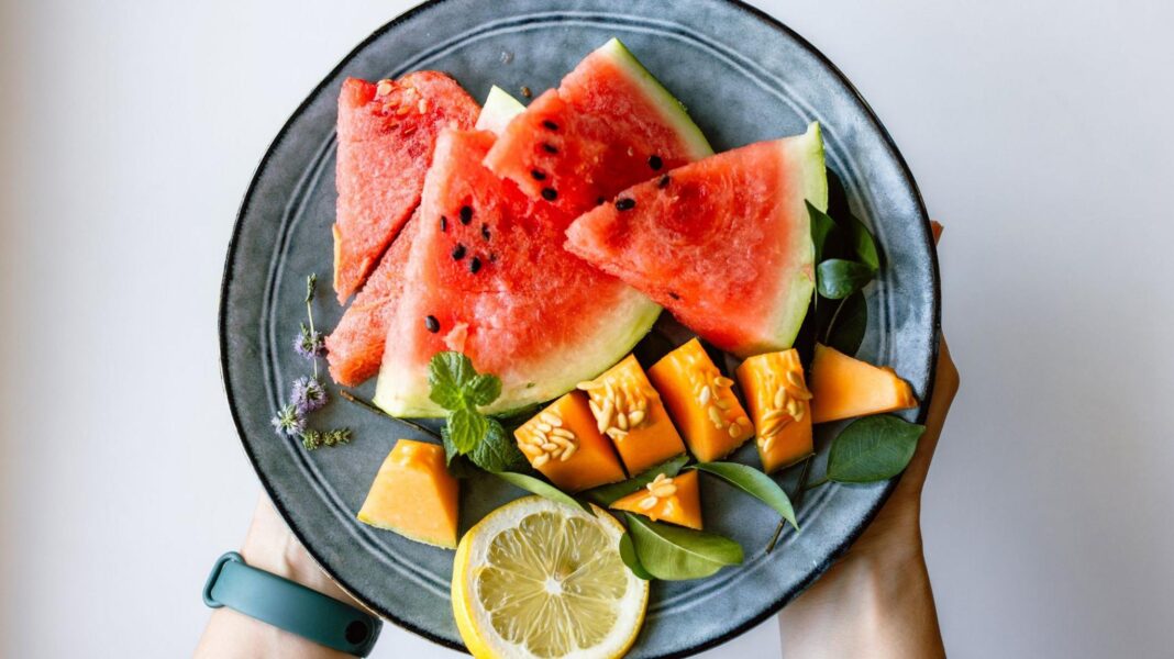 Biggest fibre boost could be scraps in your bin, experts say Watermelon and cantaloupes slices on a plate, including skin and pips