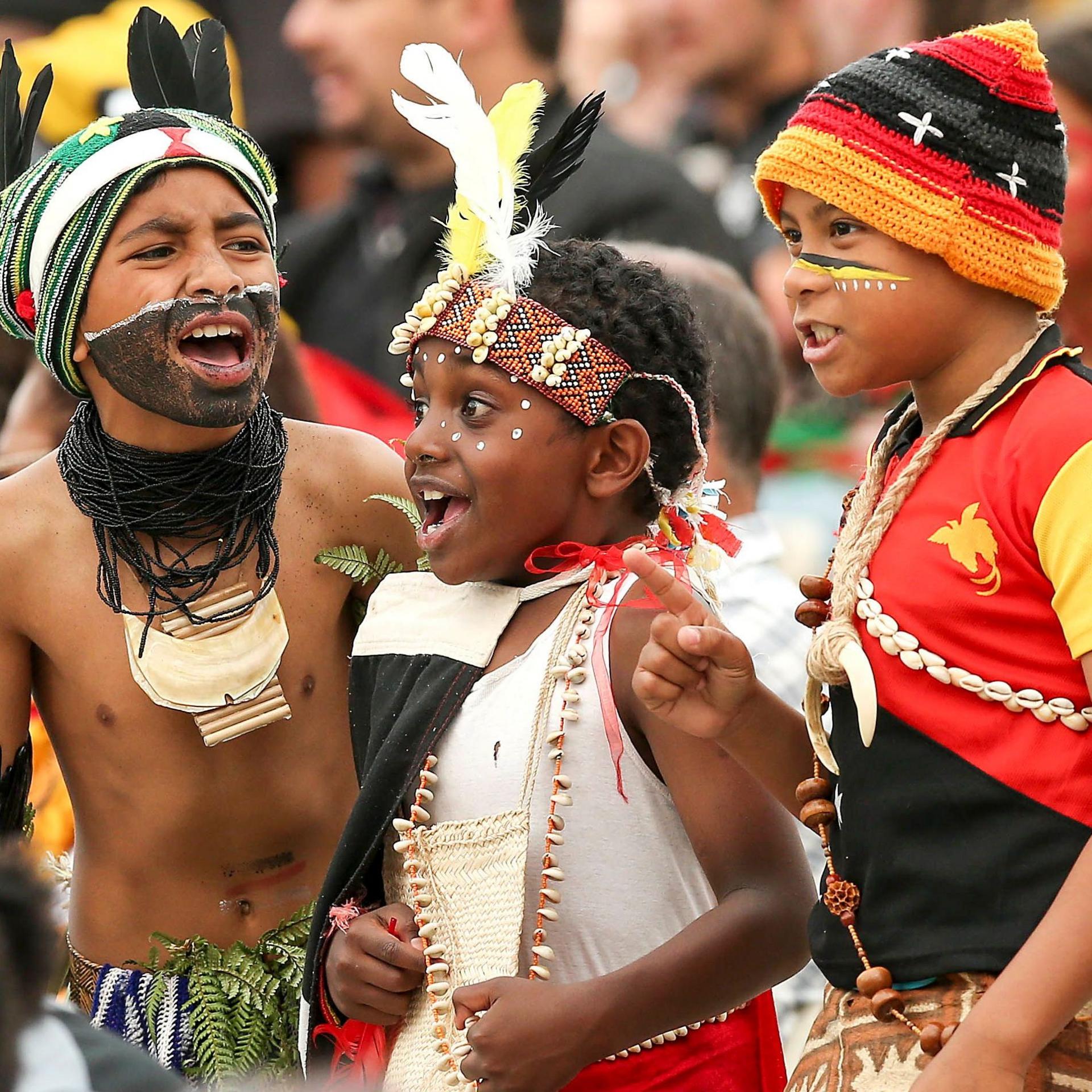 Young Papua New Guinea fans - picture taken in November 2019