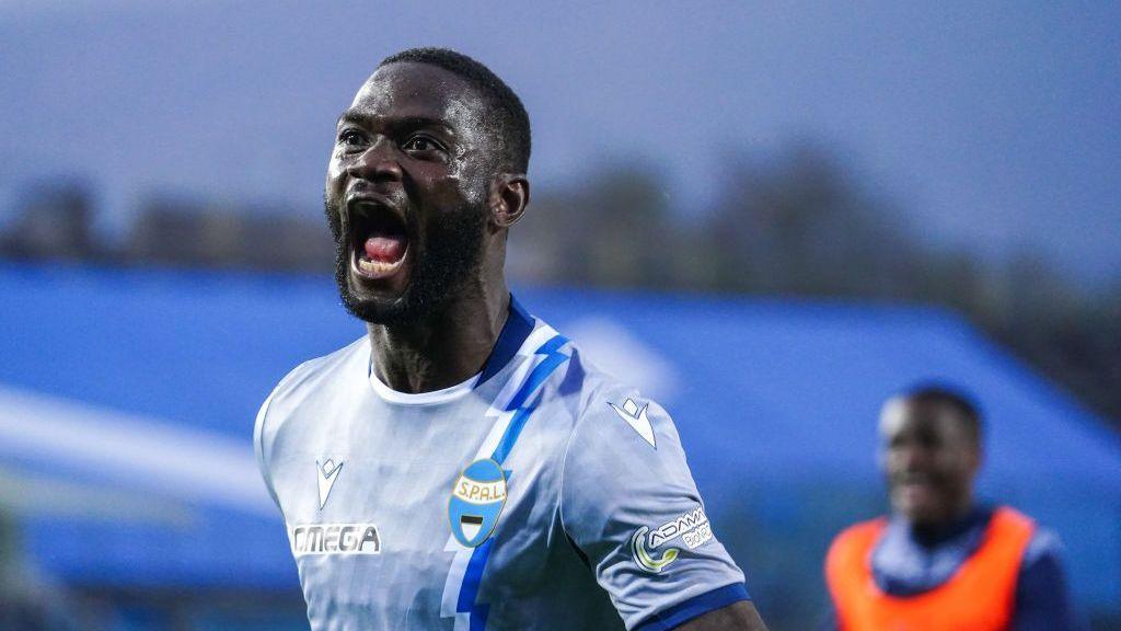 Emmanuel Latte Lath playing for Spal, on loan from Atalanta