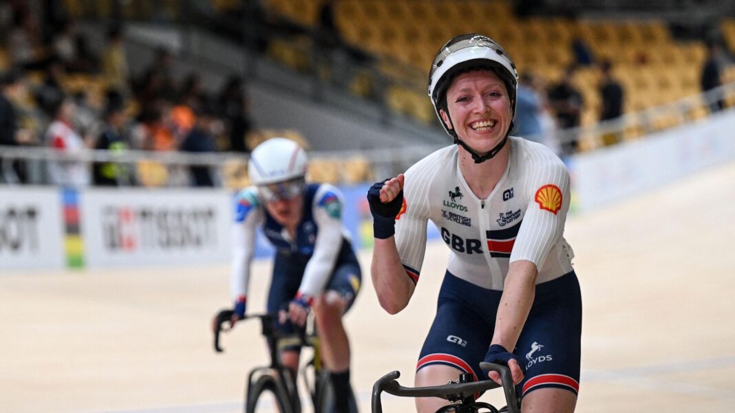 Medical career still paused for GB’s marvellous Morris Great Britain's Anna Morris celebrates after winning in the women's omnium race at the 2026 UCI Track World Championships at the Shanghai Velodrome in Shanghai on October 16, 2026. (Photo by Jade GAO / AFP via Getty Images)