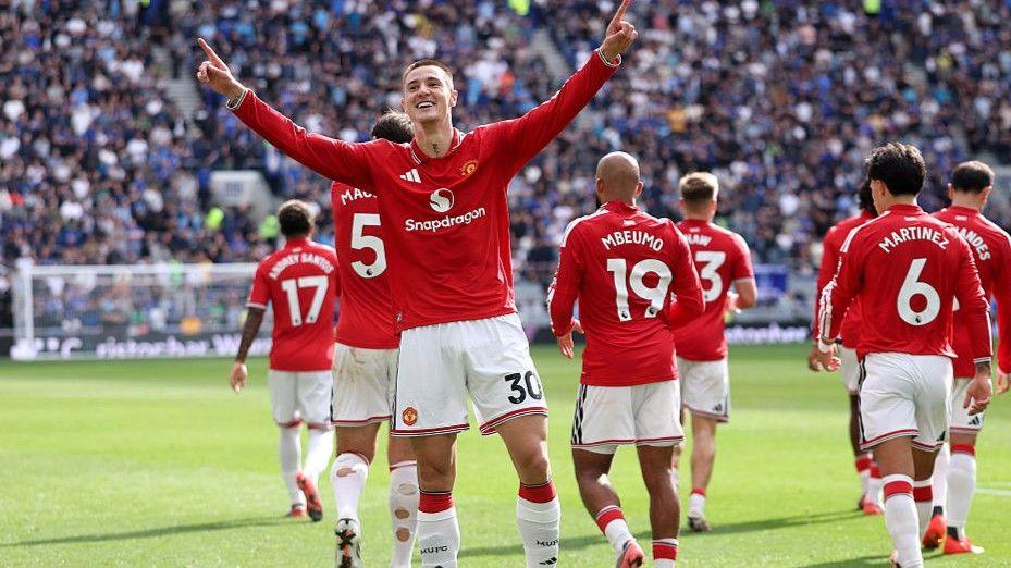 Manchester United forward Benjamin Sesko
