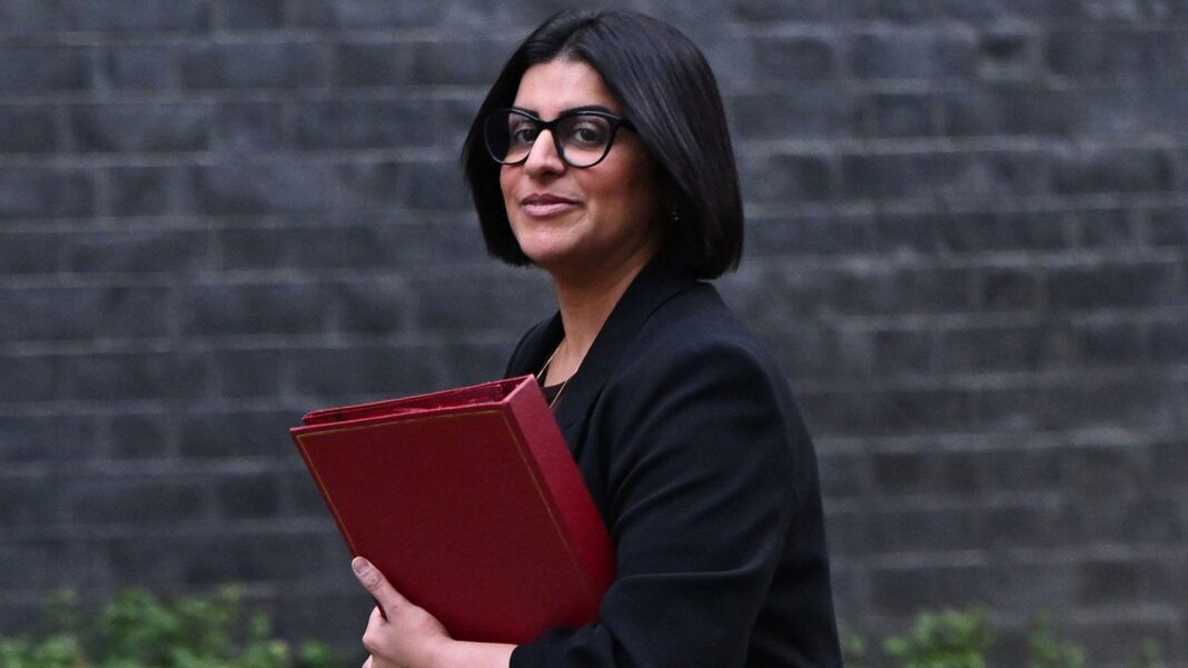 Home Secretary Shabana Mahmood, arrives for the weekly Government cabinet meeting at Downing Street on January 20, 2026 in London, England.