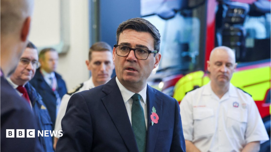 Burnham suggests stocking up on tinned food and bottled water Burnham suggests stocking up on tinned food and bottled water