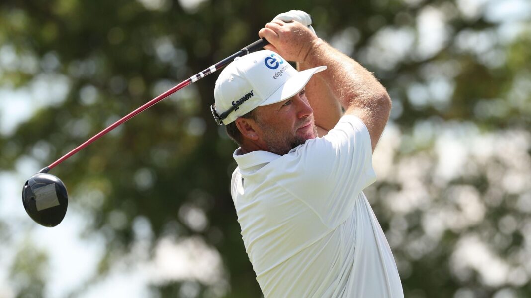McDowell becomes latest major champion to exit LIV Graeme McDowell hits a shot during LIV Golf New York in August