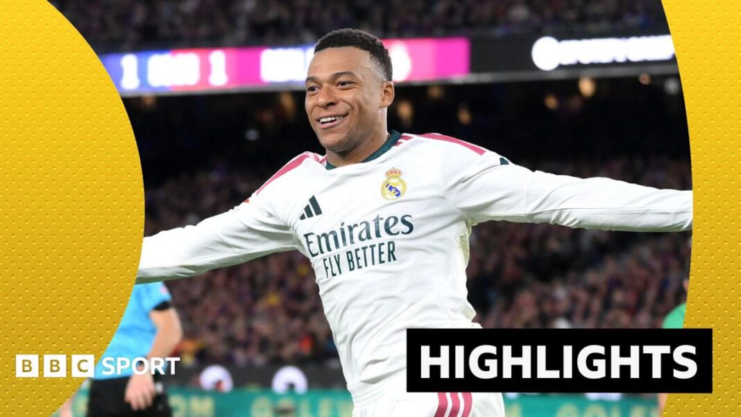 Mbappe doubles give Real Madrid Clasico win at Barcelona Mbappe doubles give Real Madrid Clasico win at Barcelona