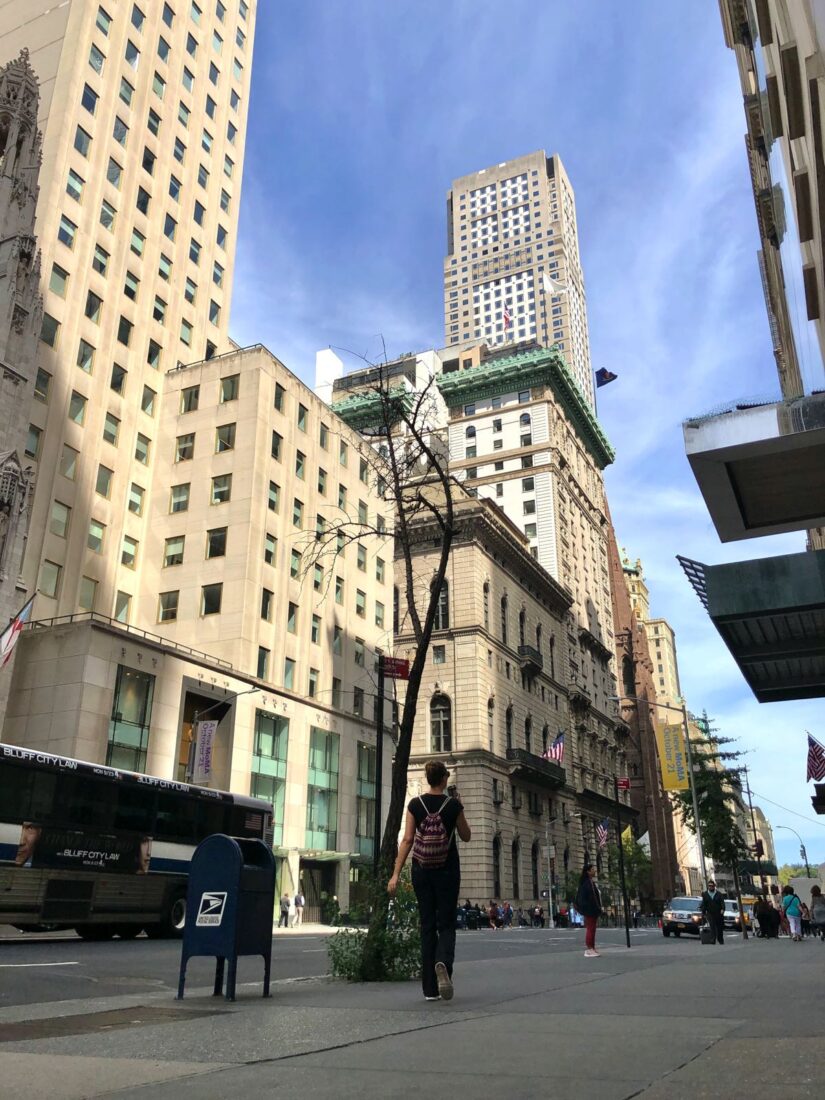walking in midtown manhattan