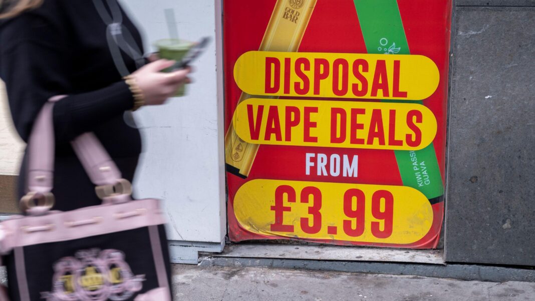 Why people who have never smoked are getting hooked on vaping Vape store near Liverpool St station in London.