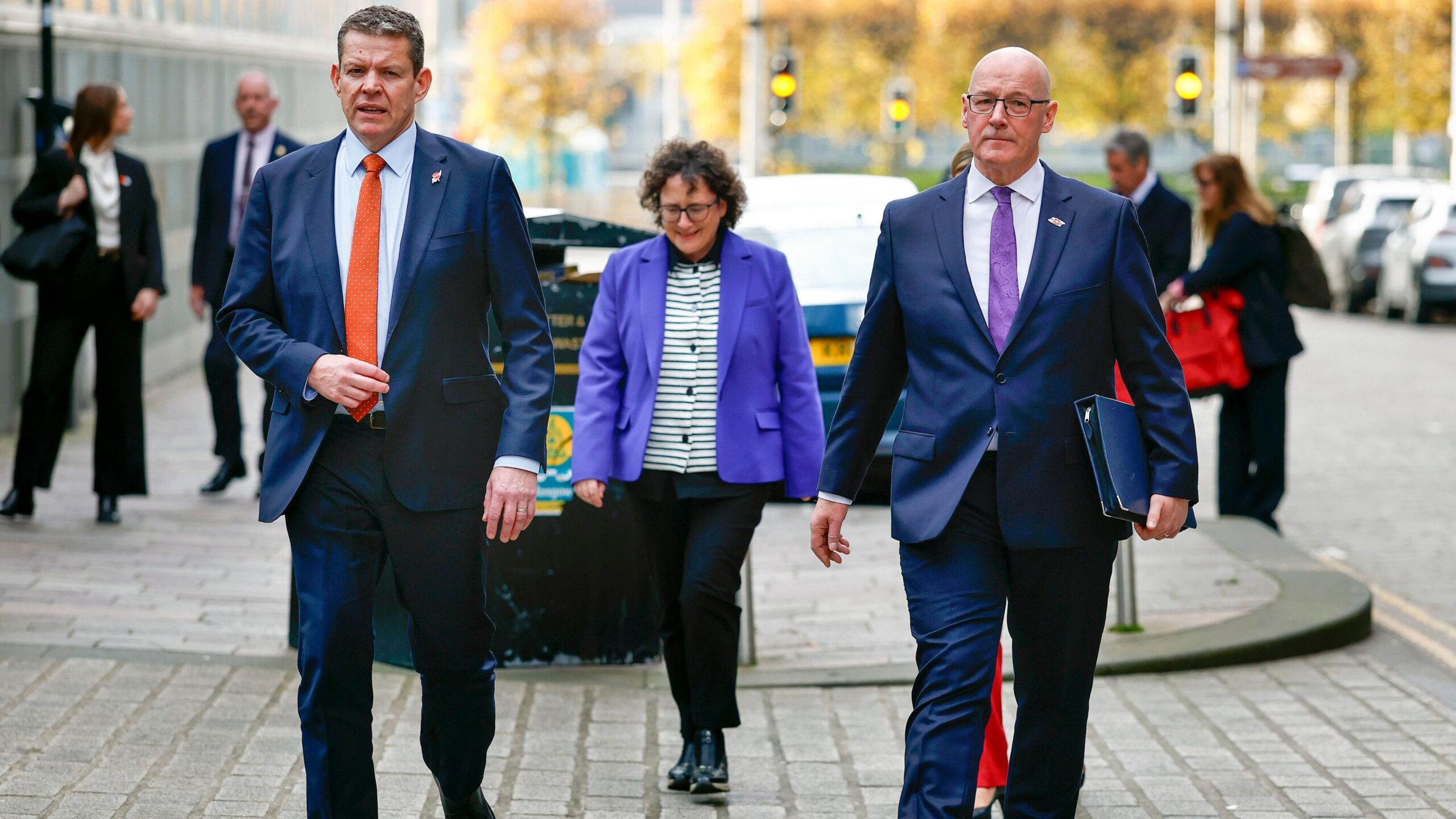 Elin Jones, Rhun ap Iorwerth, John Swinney.