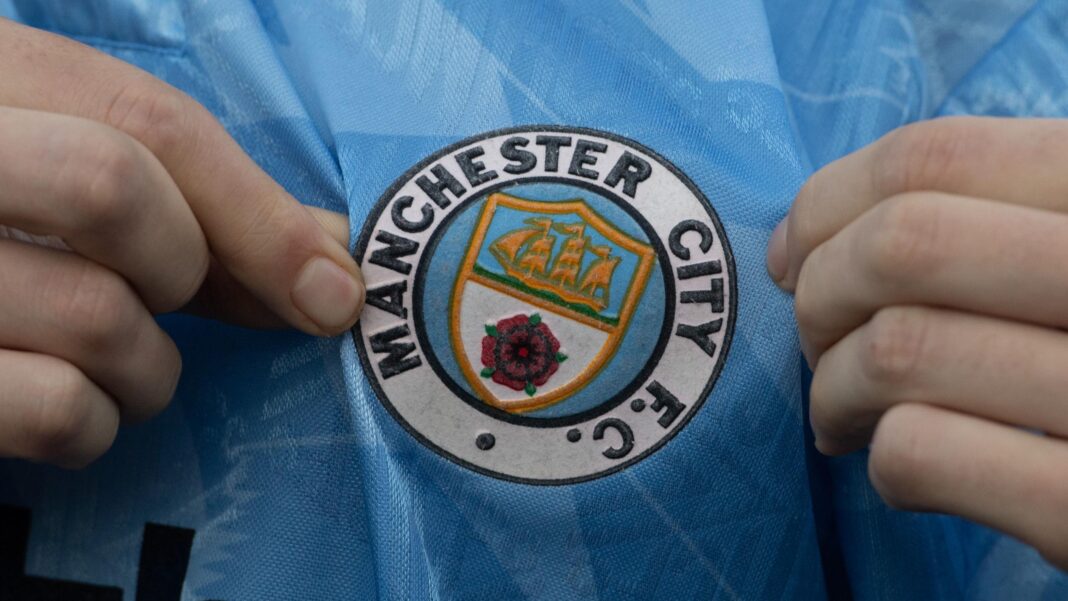 Man City verdict has ‘implications on game’s integrity’ – FA A detailed view of a Manchester City crest before the Premier League 2026/27 match between Crystal Palace FC and Manchester City at Selhurst Park