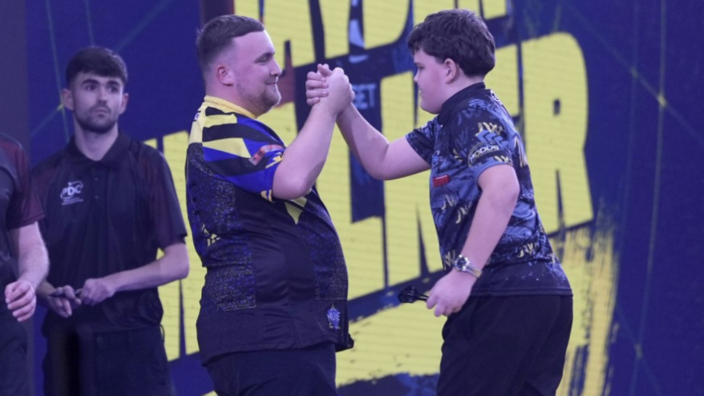 Luke Littler and 14-year-old Jayden Walker