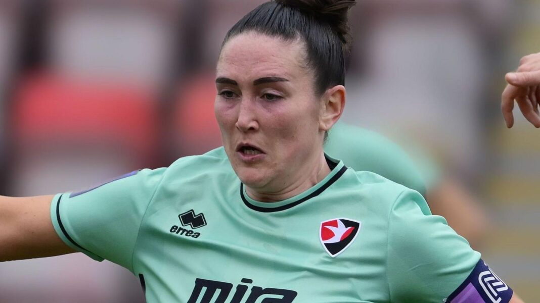 Ex-Cheltenham captain says club was turned into ‘dictatorship’ Emily Owen in action for Cheltenham Town