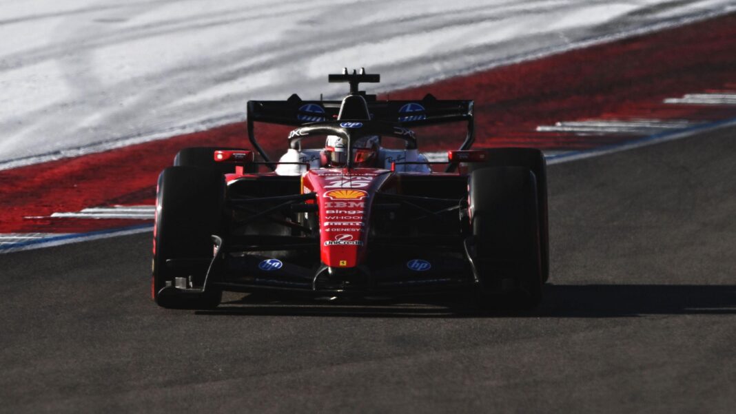 Leclerc fastest from Antonelli in US GP practice Ferrari's Charles Leclerc during US Grand Prix second practice