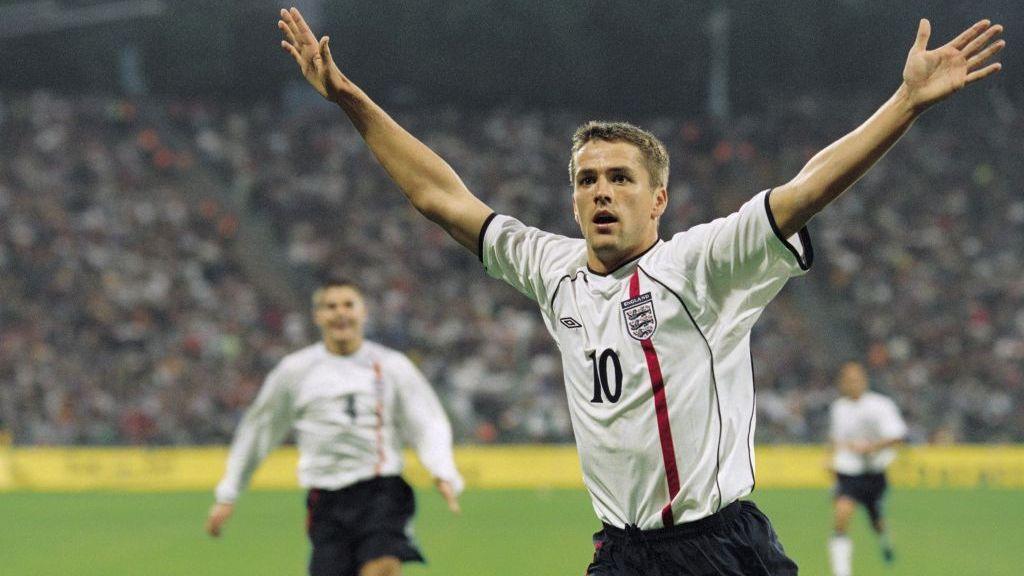 Michael Owen celebrates
