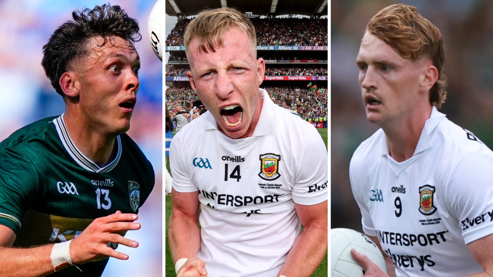 David Clifford, Ryan O'Donoghue and Jack Carney