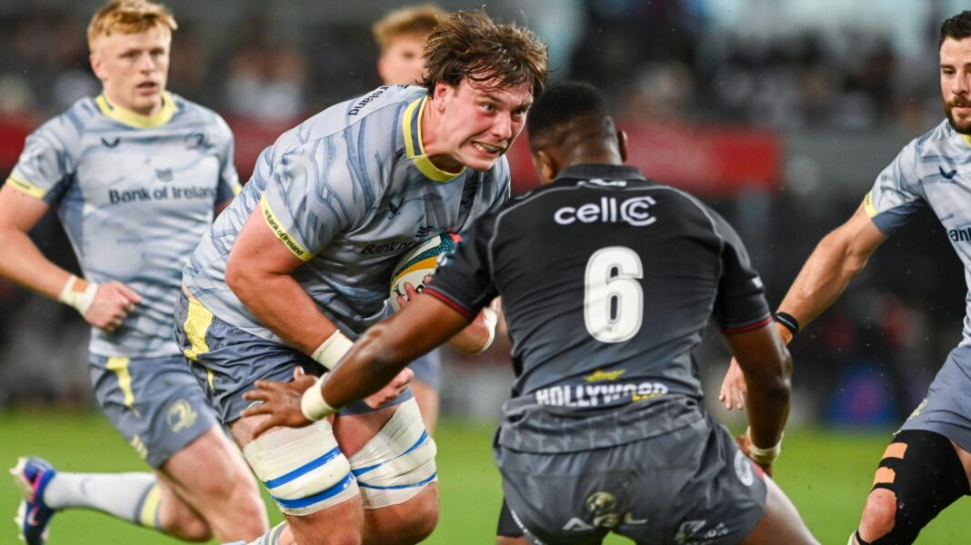 Leinster lose to Sharks for second defeat in a row Leinster's Alan Spicer comes up against Phepsi Buthelezi