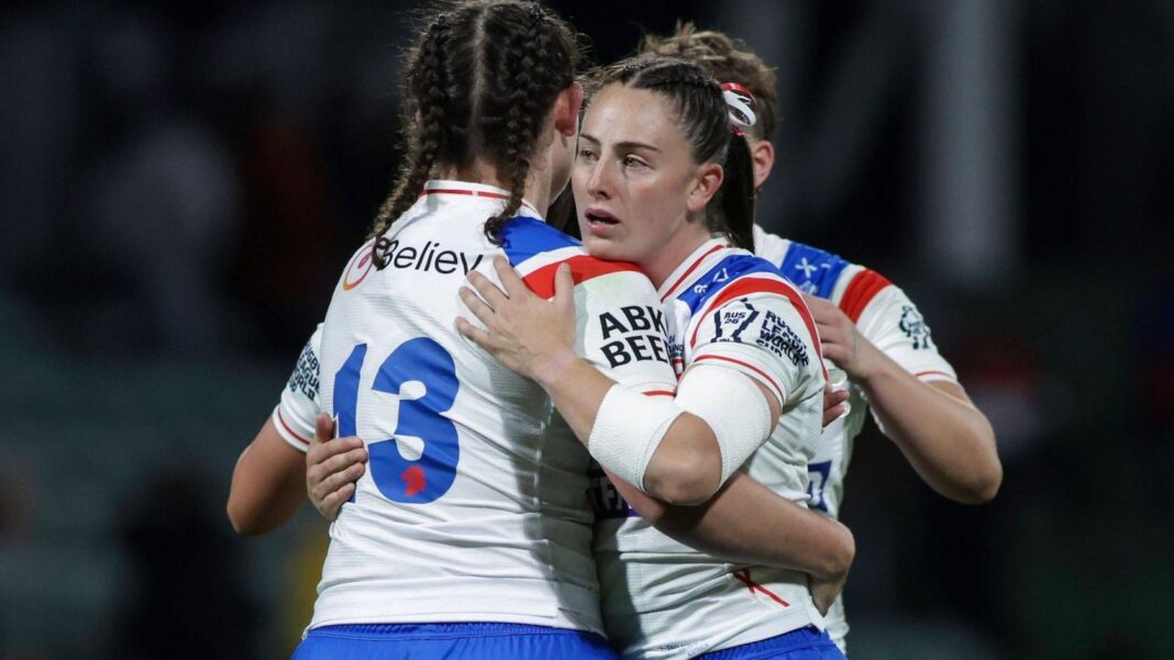Fran Goldthorp consoles Megan Williams