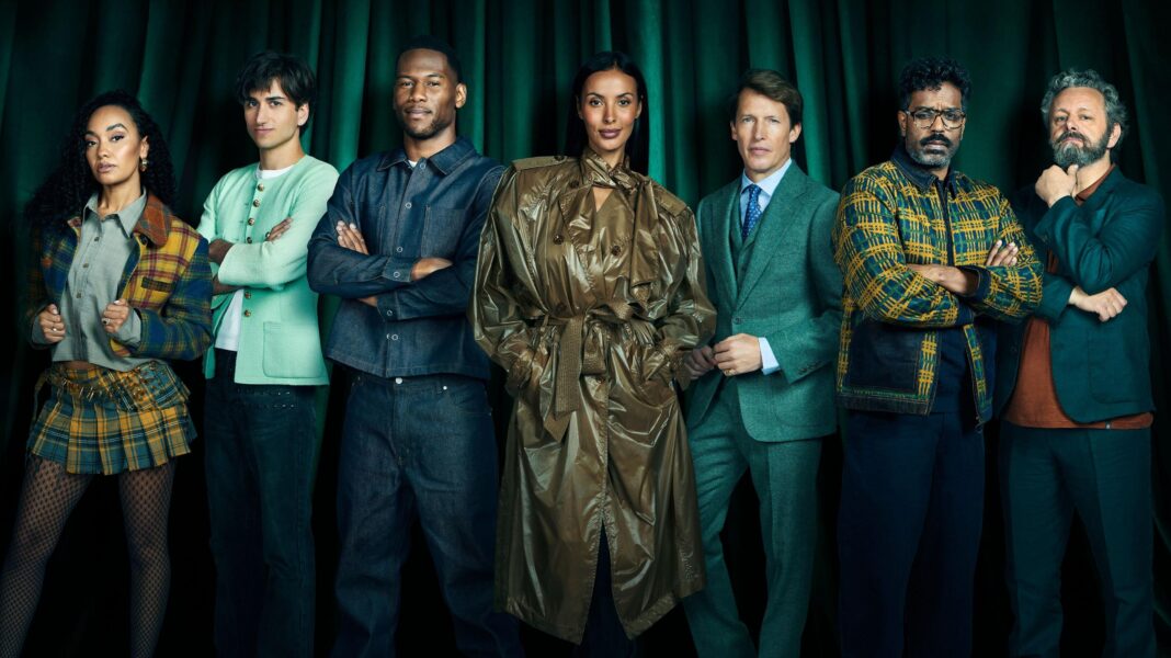 Celebrity Traitors comes to a climax in nail-biting final The seven Celebrity Traitors finalists standing in a row in a composite promotional photo