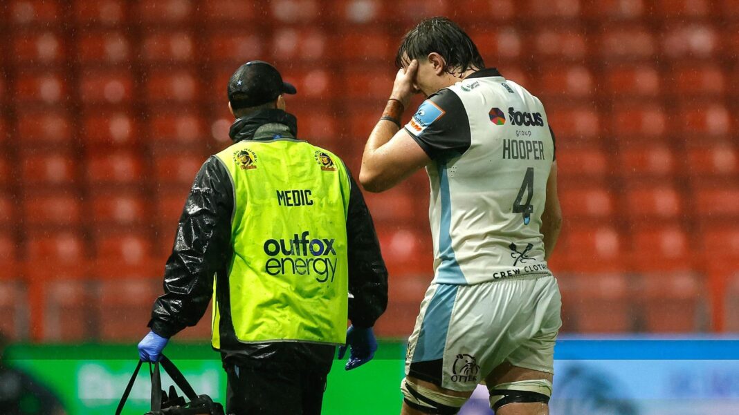 England’s Feyi-Waboso set to return to action Tom Hooper leaves the field moments before half-time at Ashton Gate
