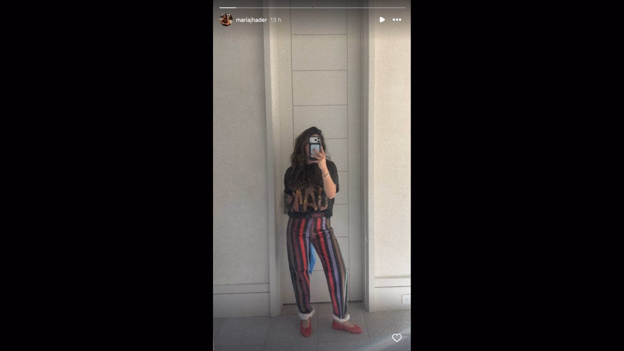 Screenshot of Maria Hader's Instagram story (Image via Instagram.com/@mariajhader IG Stories)