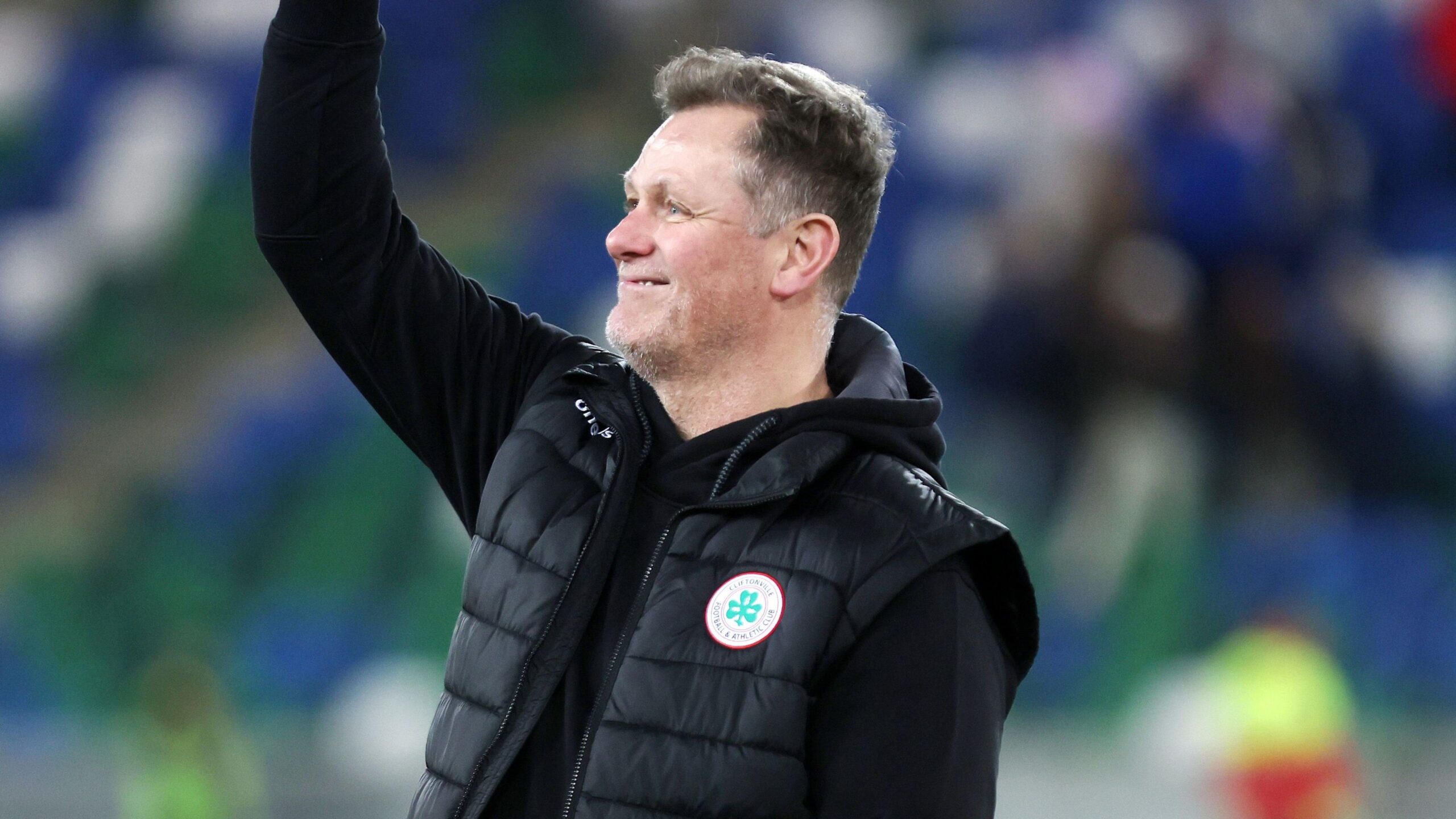 Jim Magilton celebrates