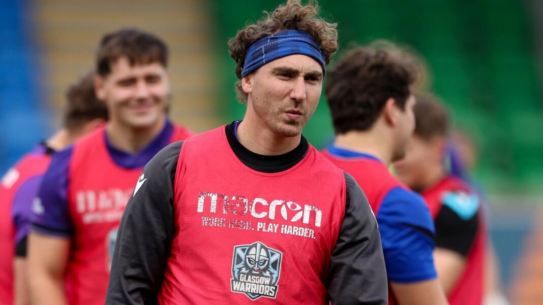 Jamie Ritchie training with Glasgow Warriors