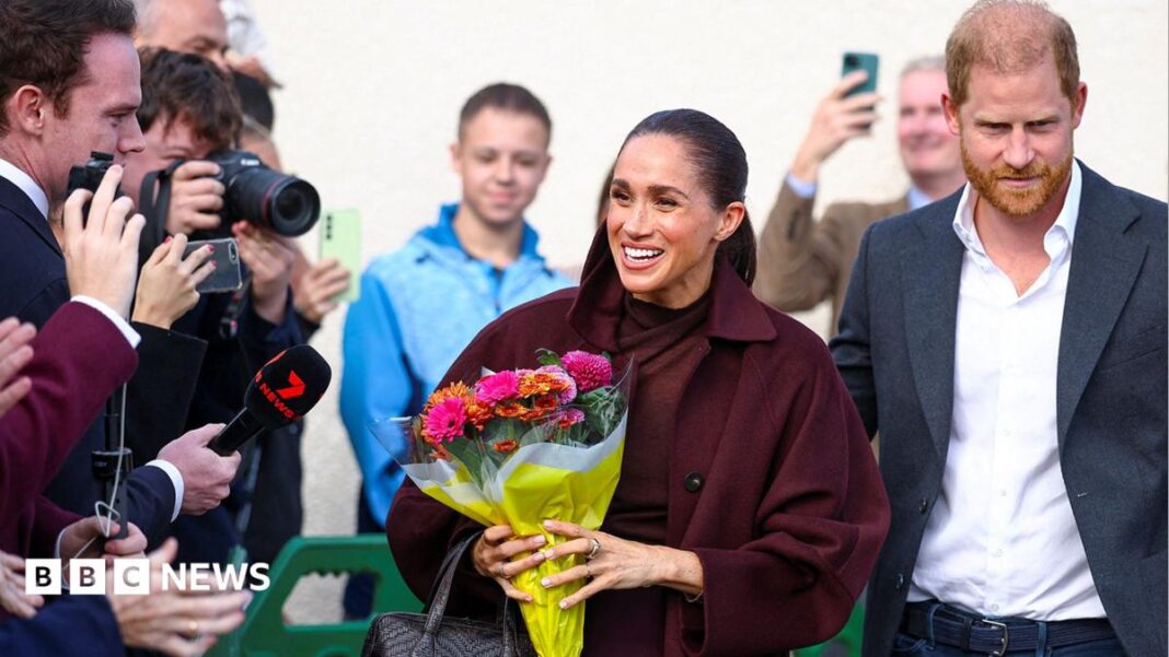 Watch: Harry and Meghan at first joint engagement since UK return image