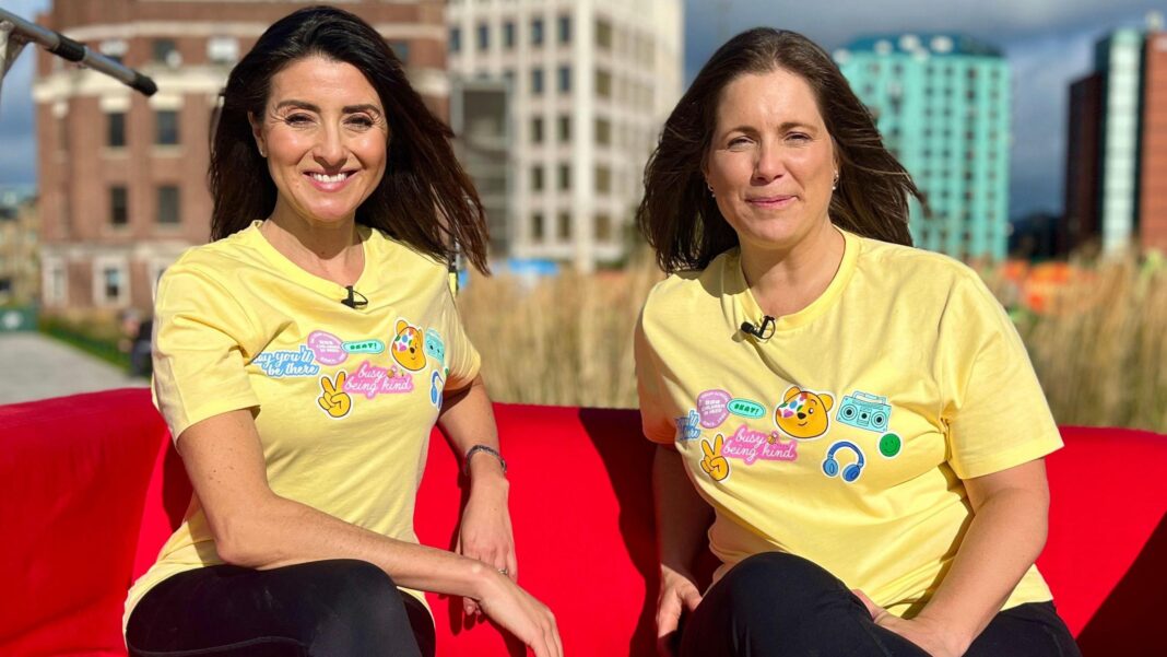 Look North sofa to be pushed 80 miles for Children in Need Describe in some detail what's shown in the pic. Add copyright and whether we can syndicate.