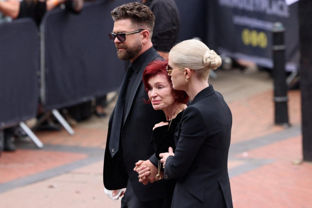 Sharon Osbourne: ‘I visit Ozzy’s grave every day’ Jack, Sharon and Kelly Osbourne at Ozzy's funeral in Birmingham