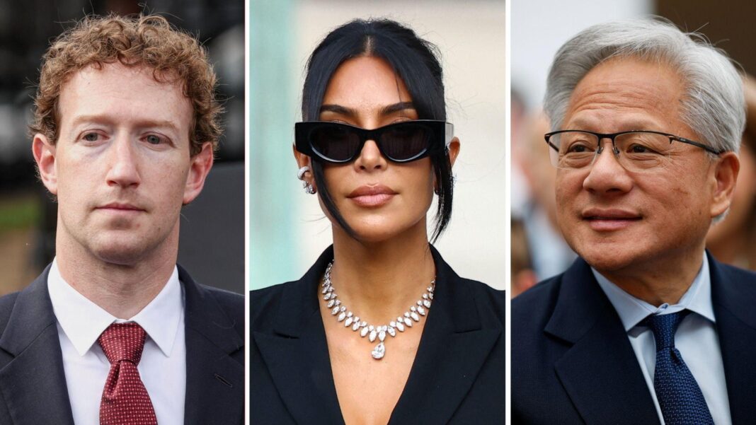 Are California voters about to impose world’s first ‘tax on billionaires’? Meta head Mark Zuckerberg, Skims cofounder and reality television star Kim Kardashian and Nvidia CEO Jensen Huang in side by side photos