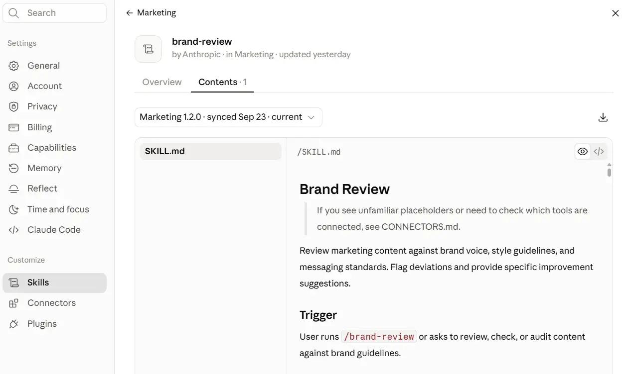 How to create Claude skills for brand review with Anthropic’s pre-installed skills