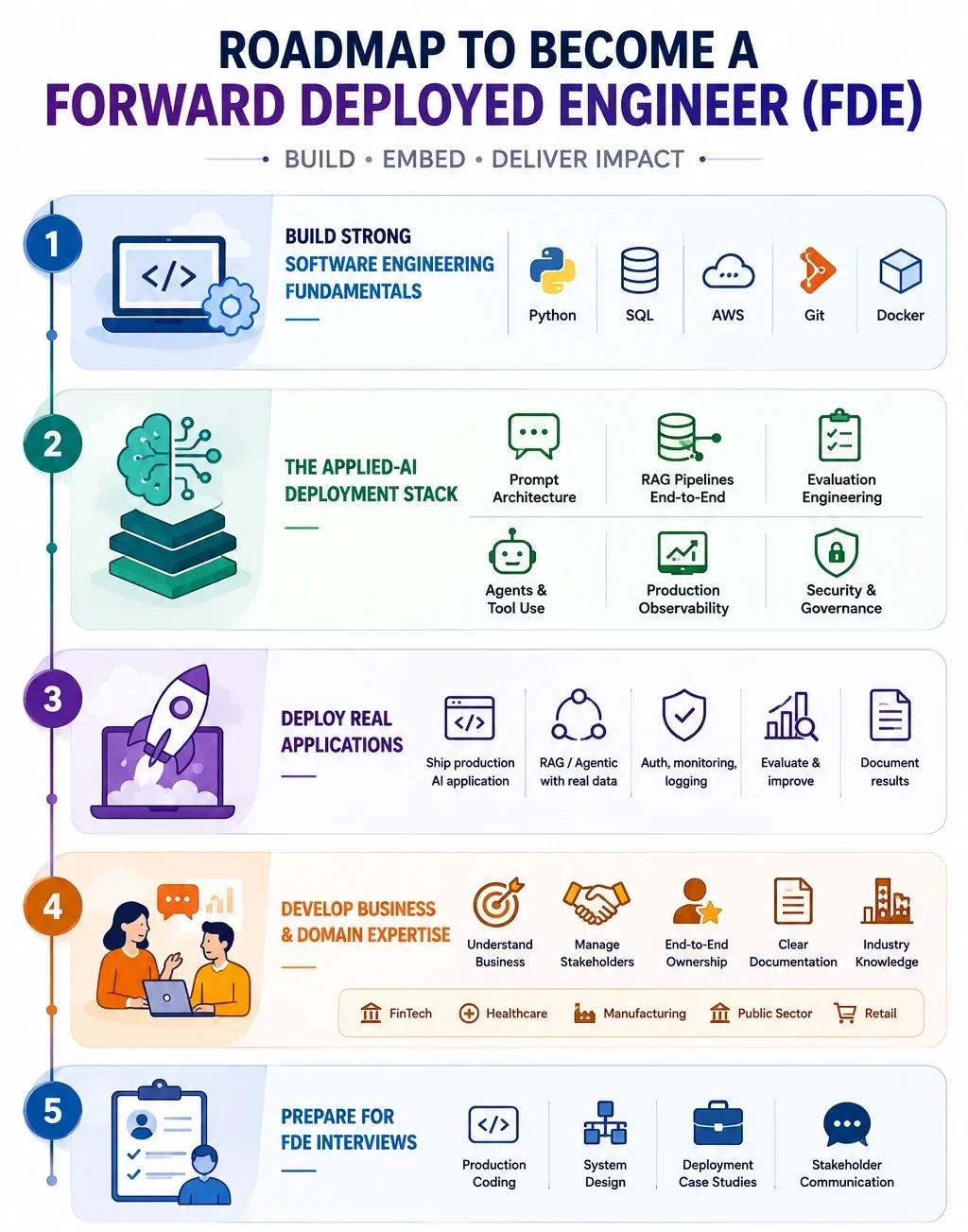 Five-step roadmap for becoming a forward deployed engineer