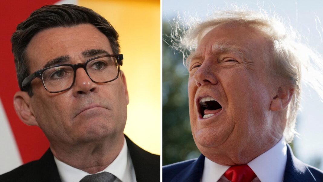 Why Trump told Burnham the UK is going to be ‘very rich’ Skynews donald trump andy burnham 7384969