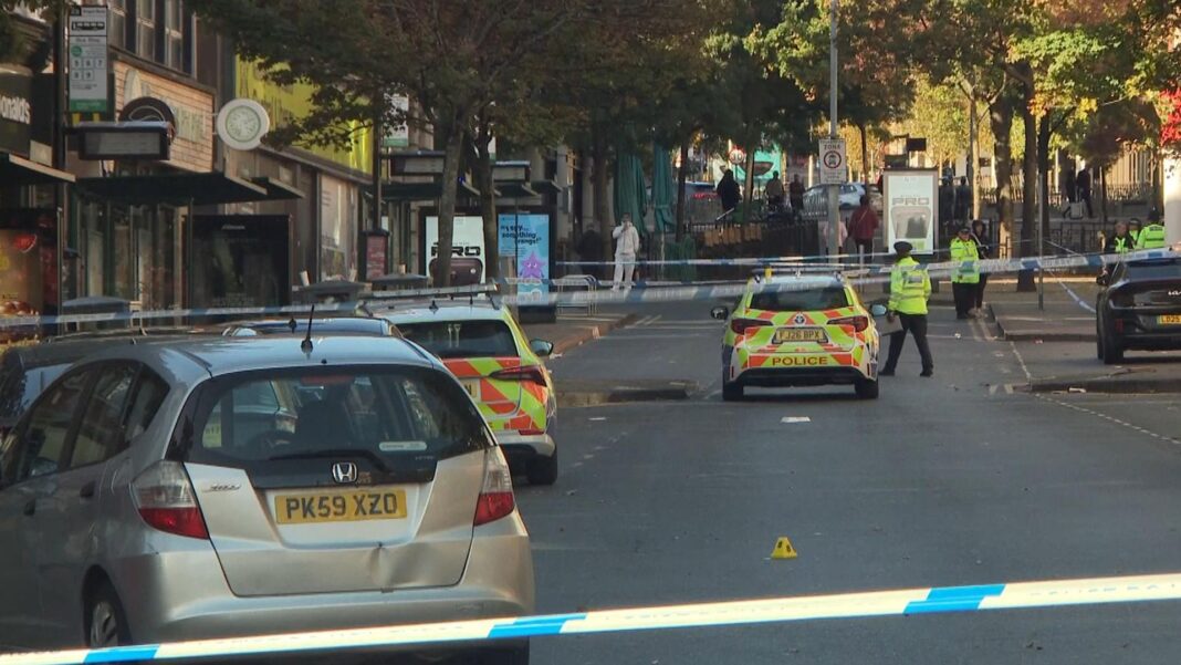 Woman, 27, charged after police officer shot in Nottingham city centre Skynews nottingham shooting 7379638
