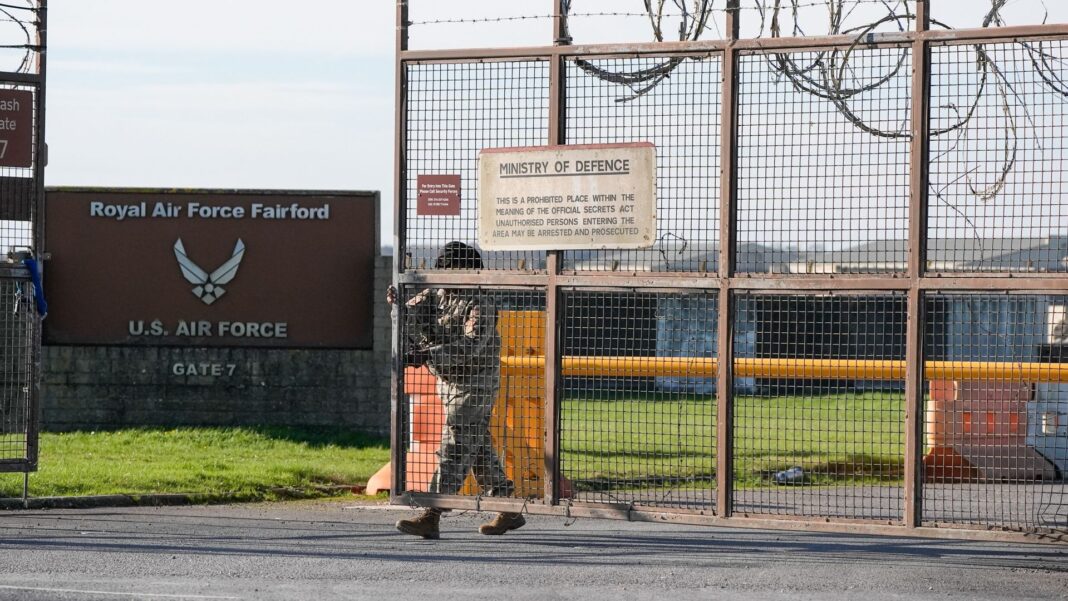 Dual UK-Iranian national arrested over RAF Fairford incident, counter terror police say Skynews raf fairford gloucestershire 7362308