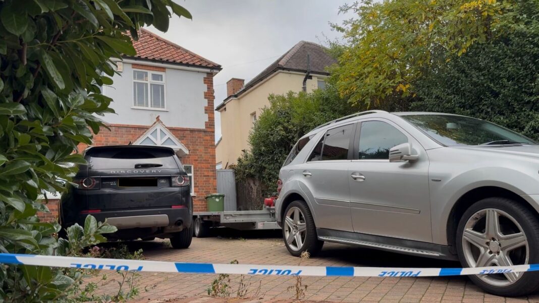 Boy and father in critical condition after attack in own home by masked men Skynews thurnby leicestershire 7372579