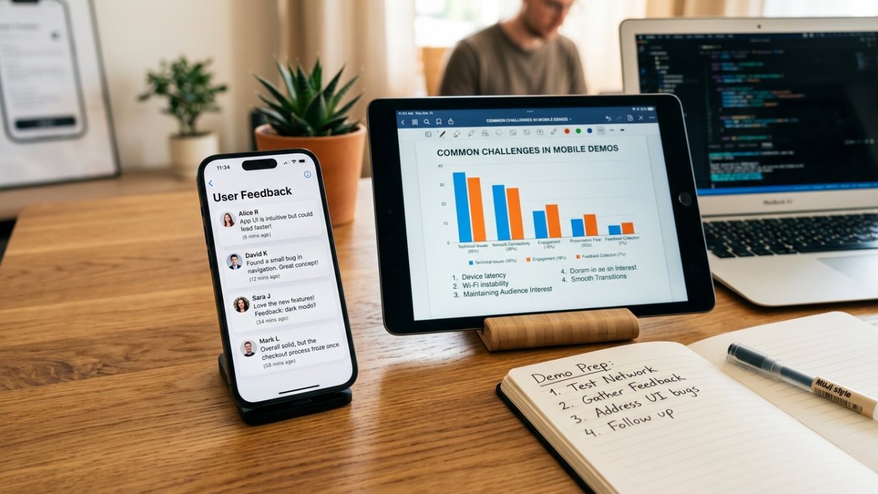 User Feedback and Common Challenges in Mobile Demos